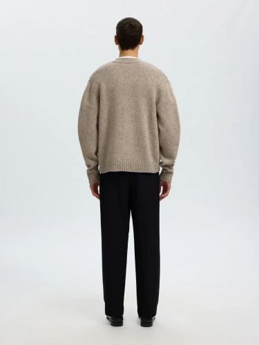 Cardigan à boutons oatmeal SELECTED | Marine