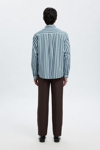 Selected  Homme chemise Vert hommes (Chemise verte lignée multi - HENRIC dark green) - Marine | Much more than shoes