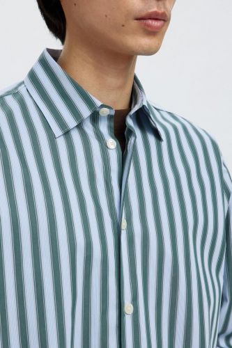 Selected  Homme chemise Vert hommes (Chemise verte lignée multi - HENRIC dark green) - Marine | Much more than shoes