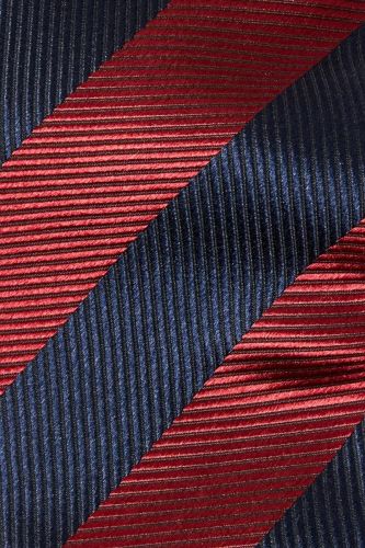 Cravatte lignée rouge & bleu SELECTED | Marine