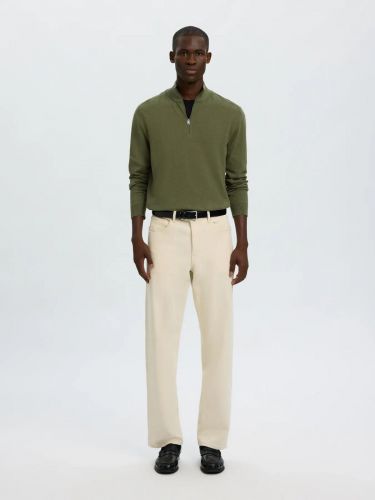 Pull demi-zip vert SELECTED | Marine
