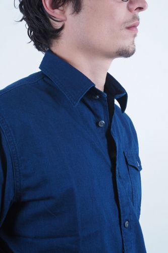Chemise bleue jeans foncé SELECTED | Marine