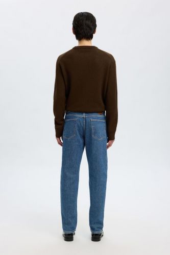 Jeans délavage bleu moyen SELECTED | Marine