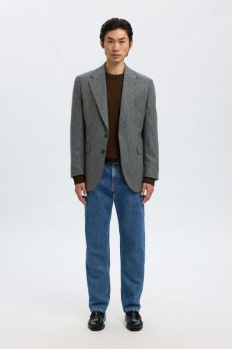 Jeans délavage bleu moyen SELECTED | Marine