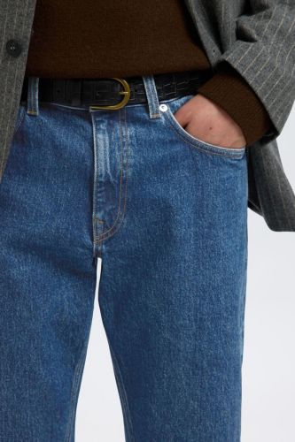 Jeans délavage bleu moyen SELECTED | Marine