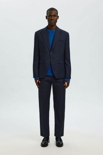 Pantalon bleu coupe droite SELECTED | Marine