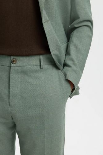 Selected  Homme pantalon Vert hommes (pantalon costume mint green - OASIS pants lin vert pale) - Marine | Much more than shoes