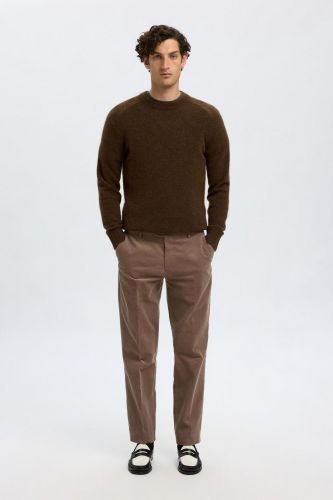 Pantalon en velours brun clair SELECTED | Marine