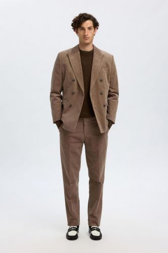 Pantalon en velours brun clair SELECTED | Marine