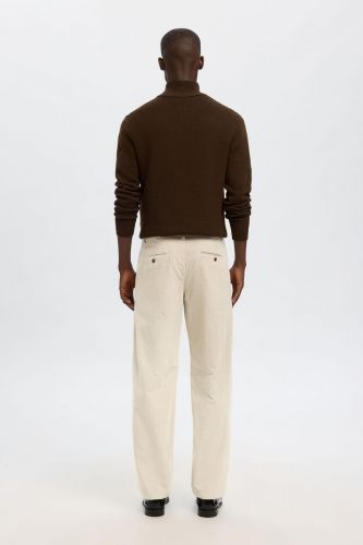 Pantalon beige en velours côtelés SELECTED | Marine