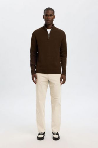 Pantalon beige en velours côtelés SELECTED | Marine