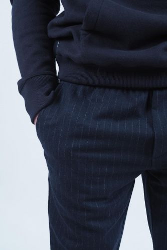 Pantalon slim à fines lignes SELECTED | Marine