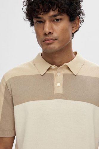 Polo color block beige SELECTED | Marine