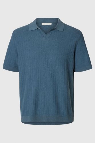Polo bleu SELECTED | MARINE