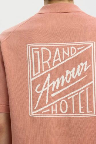 Selected  Homme polo Rose hommes (Polo maille corail clair - AMOUR POLO) - Marine | Much more than shoes