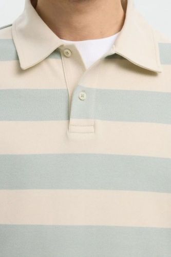 Selected  Homme polo Ecru hommes (polo rugby ligné ciel délavé/écru - CASPER polo ligné) - Marine | Much more than shoes