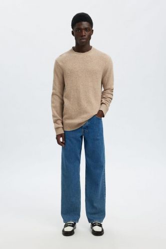 Pull en laine beige SELECTED | Marine