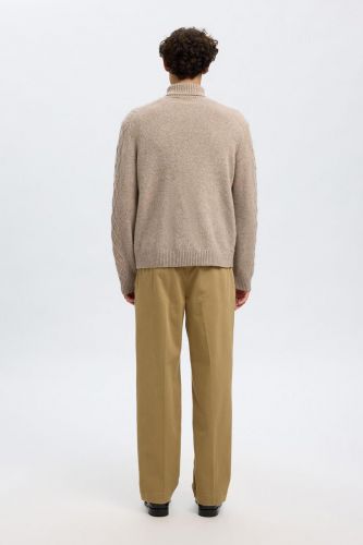 Pull col roulé beige SELECTED | Marine