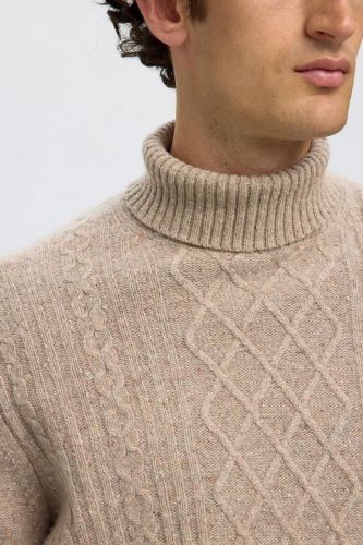 Pull col roulé beige SELECTED | Marine
