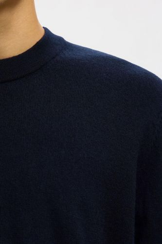 Pull bleu 100% mérinos SELECTED | Marine