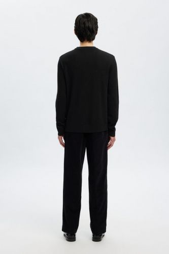 Pull noir 100% mérinos SELECTED | Marine