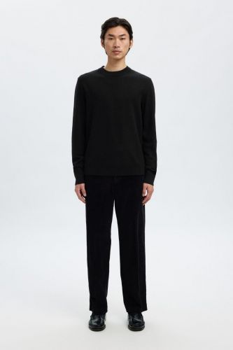 Pull noir 100% mérinos SELECTED | Marine