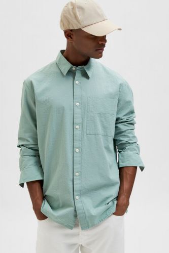 Selected  Homme chemise Vert hommes (SLCT/Man-Chemise cool unie - REGAXEL chemise vert menthe) - Marine | Much more than shoes