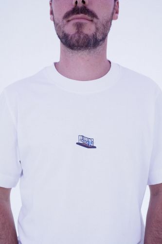 Selected  Homme tee-Shirt Blanc hommes (T-shirt blanc avec téléphone - PETE blanc) - Marine | Much more than shoes