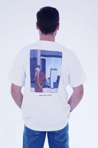 Selected  Homme tee-Shirt Blanc hommes (T-shirt blanc avec téléphone - PETE blanc) - Marine | Much more than shoes