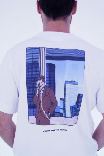 Selected  Homme tee-Shirt Blanc hommes (T-shirt blanc avec téléphone - PETE blanc) - Marine | Much more than shoes