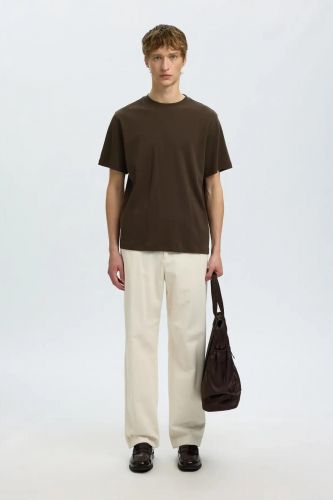 T-shirt brun SELECTED | Marine Auvelais 