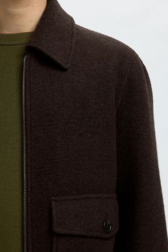 Veste laine mélangée brune SELECTED | Marine Auvelais 