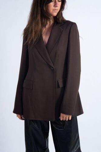 Blazer chocolat oversize SEMI-COUTURE | Marine