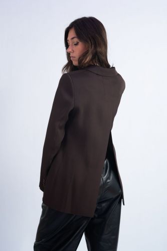 Blazer chocolat oversize SEMI-COUTURE | Marine