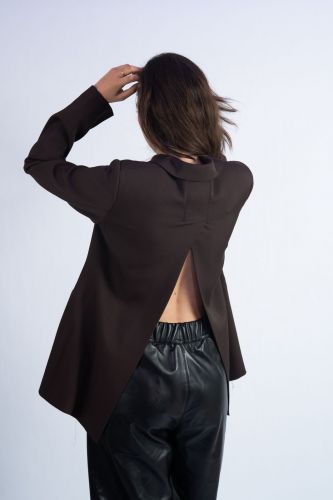 Blazer chocolat oversize SEMI-COUTURE | Marine