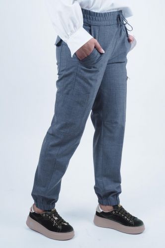 Pantalon chic & resseré gris SEMI-COUTURE | Marine