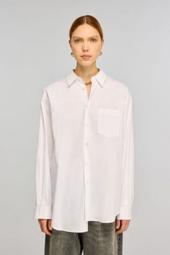 Semi Couture chemise Blanc femmes (Longue chemise blanche - K06 chemise blanc) - Marine | Much more than shoes