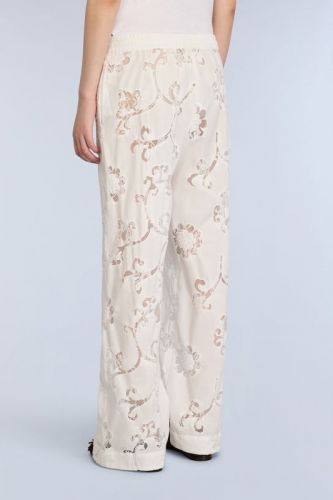 Semi Couture pantalon Blanc femmes (Pantalon découpé dentelles - L12 pantalon découpé blanc) - Marine | Much more than shoes