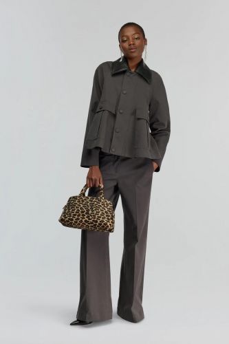 Pantalon en gabardine gris SEMI-COUTURE | Marine