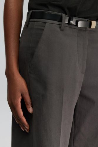 Pantalon en gabardine gris SEMI-COUTURE | Marine