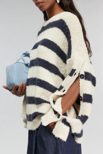 Semi Couture pull Bleu/blanc