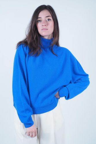 Col roulé bleu vif SEMI COUTURE | Marine