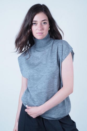 Pull sans manches gris SEMI COUTURE | Marine