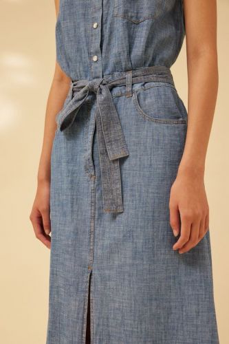 Semi Couture robe Jeans femmes (robe longue tout denim - SY16 robe denim) - Marine | Much more than shoes