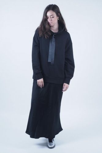 Robe sweat à capuche noire SEMI COUTURE | Marine