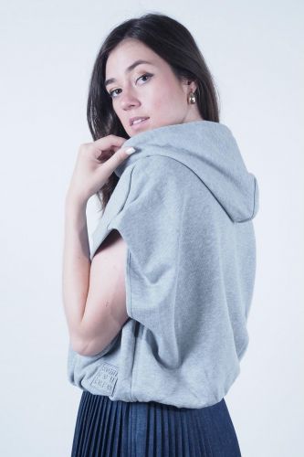 Sweat gris sans manches SEMI COUTURE | Marine