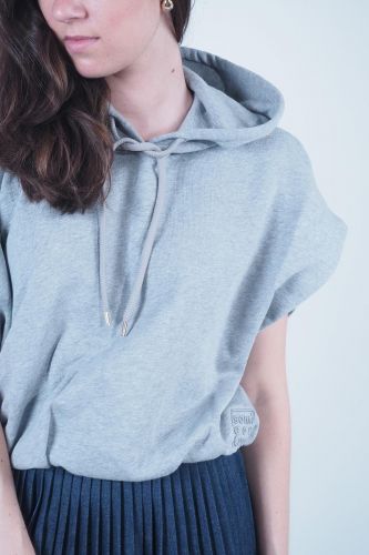 Sweat gris sans manches SEMI COUTURE | Marine