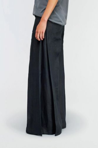 Pantalon en lin noir SEMI-COUTURE | Marine