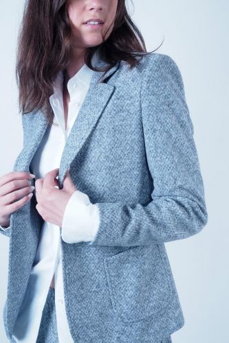 Blazer en chevron gris SEVENTY | Marine