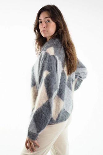 Pull motif losanges SEVENTY | MARINE Auvelais